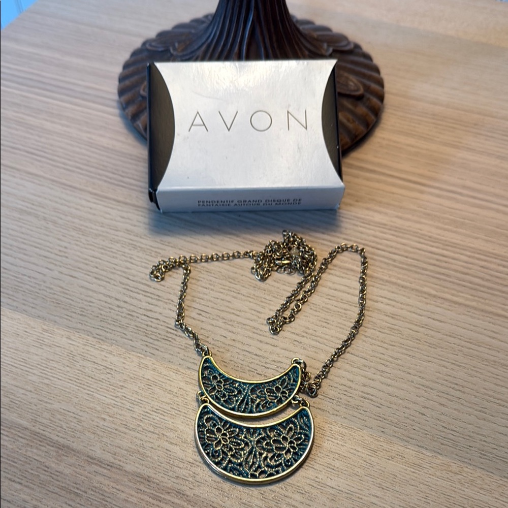 Avon Travel The Globe Large Embellished Disc Pendant